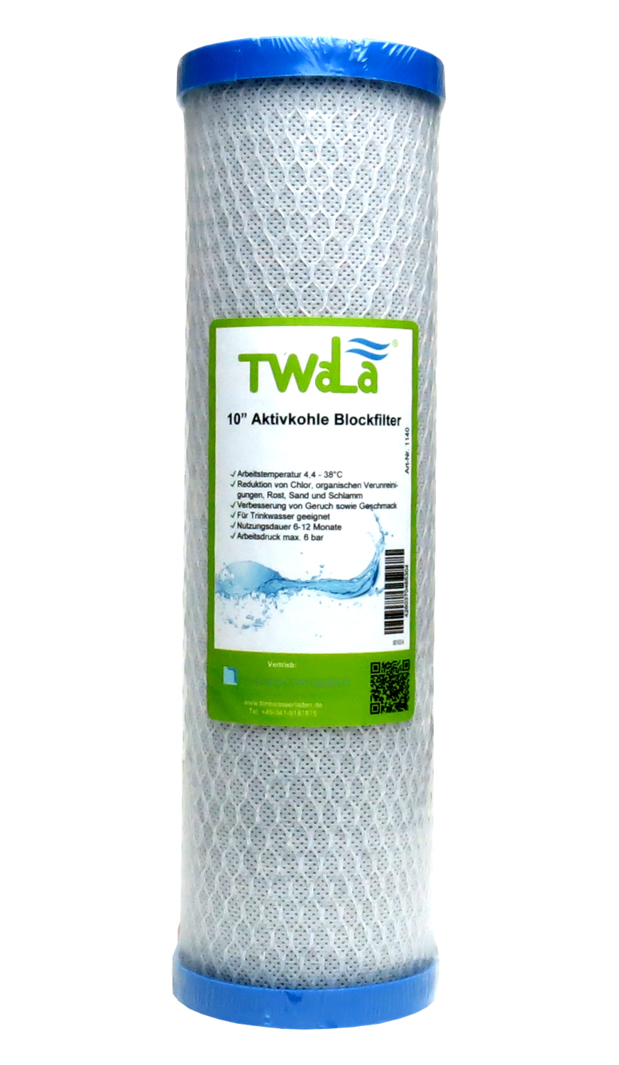 TWaLa Ersatzfilter – Aktivkohleblockfilter Jahr Set 1 6-teilig Wasserfilter Sedimentfilter Umkehrosmoseanlage RO Wasserfilter und 10″
